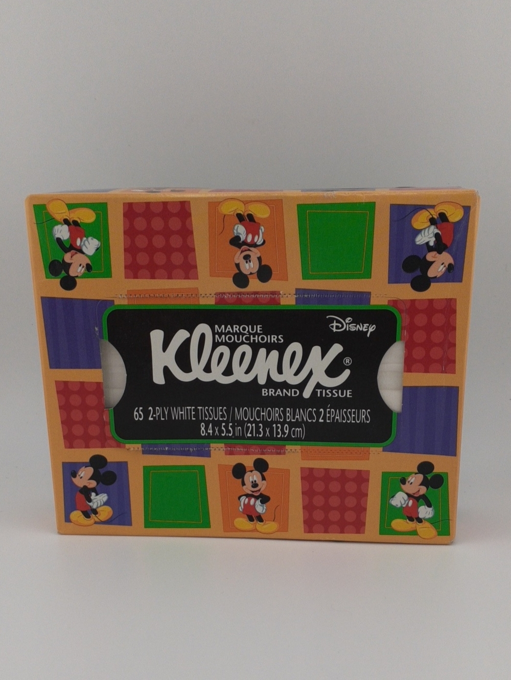 Vintage Kleenex Disney Tissue Box Mickey Mouse Themed Unopened